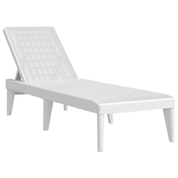 vidaXL Solsäng vit 186x60x29 cm PP Begränsat antal