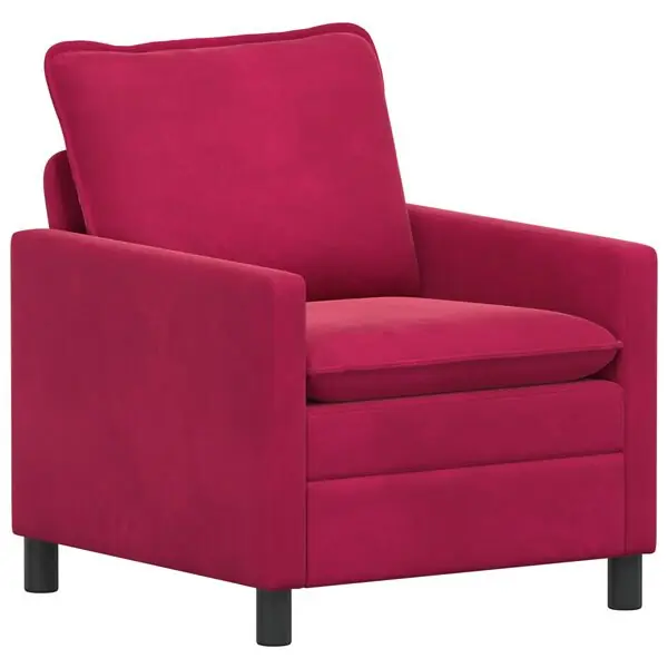 Köp online vidaXL Soffa Vinröd 76 x 81 x 87,5 cm Sammet