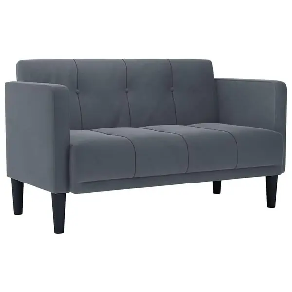 vidaXL Loveseat soffa mörkgrå 111 cm sammet Beställ idag