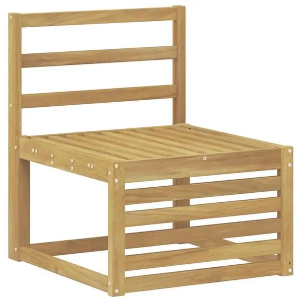 vidaXL Utomhus Mellansoffa Massivt Akaciaträ Vit 63 x 59 x 73 cm Beställ idag