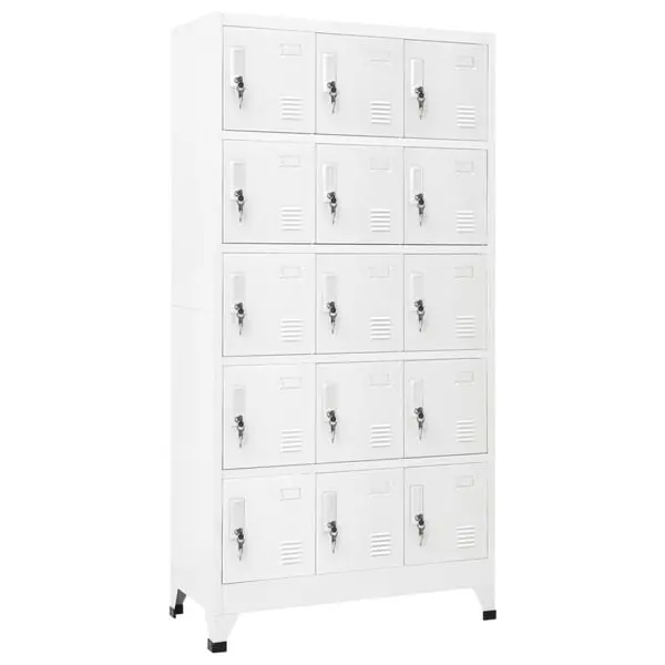 Trygg betalning vidaXL Förvaringsskåp ljusgrå 90x40x180 cm stål