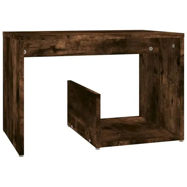 Rea vidaXL Sidobord rökfärgad ek 59x36x38 cm konstruerat trä