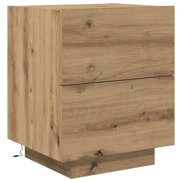 vidaXL Nattduksbord Artisan Ek 45 x 40 x 55 cm Konstruerat trä Endast denna vecka
