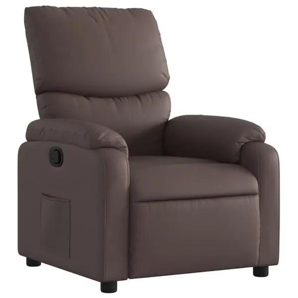 Kampanj vidaXL Reclinerfåtölj brun konstläder