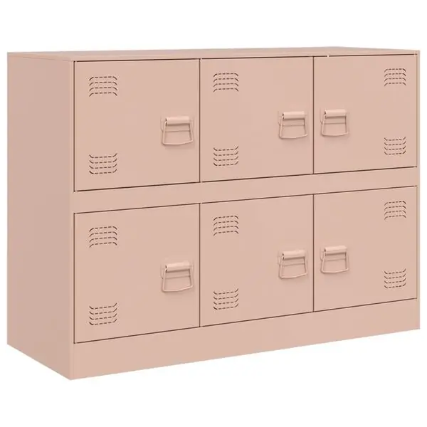 vidaXL Skänk rosa 99x39x73 cm stål Reapris