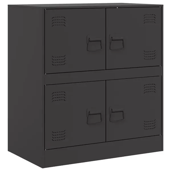 Trygg betalning vidaXL Skänk svart 67x39x73 cm stål