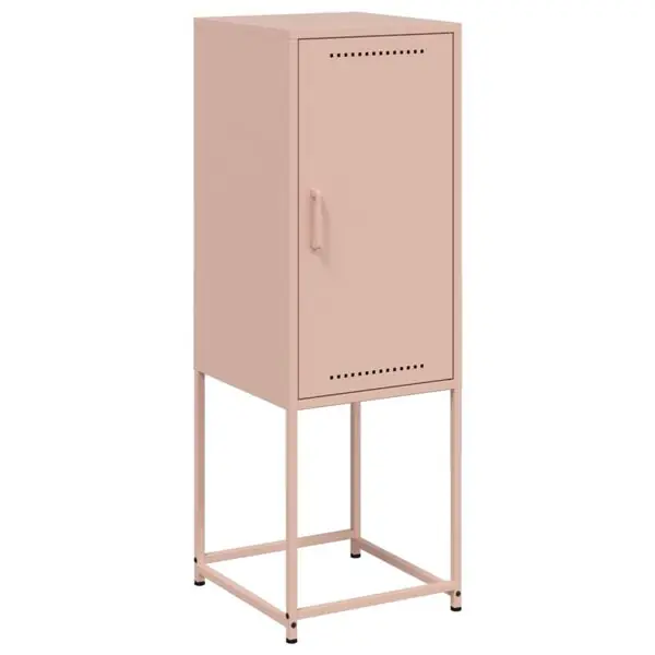 Handla nu vidaXL Högskåp rosa 36x39x107 cm stål