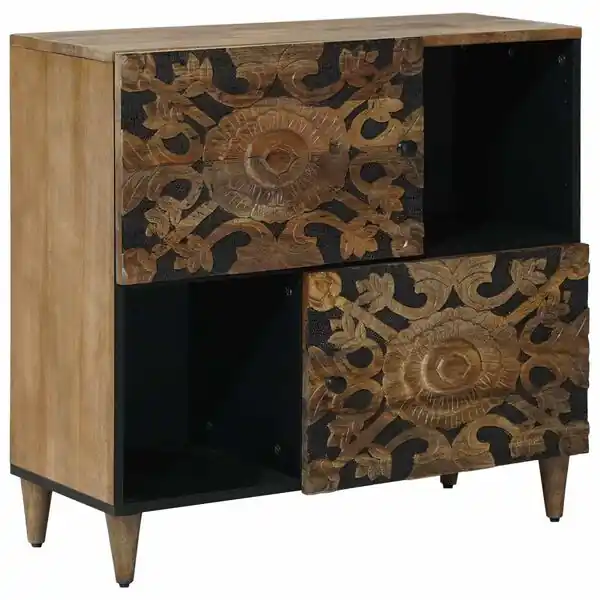 Outlet vidaXL Sideboard med lagring Brun 80 x 33,5 x 75 cm Massivt mangoträ
