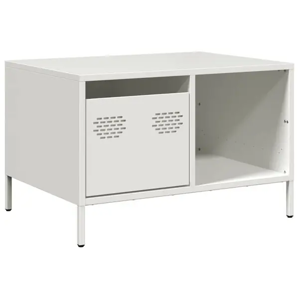 Populärt val vidaXL Soffbord vit 68,5x50x43,5 cm kallvalsat stål