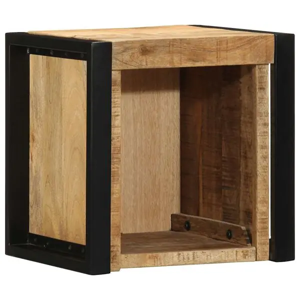 Erbjudande vidaXL Sängbord 40x35x40 cm massivt grovt trä mango