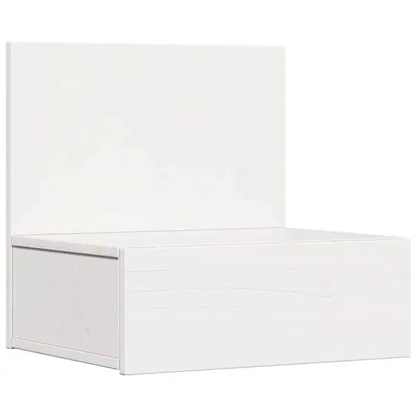 vidaXL Sängbord med låda Vit 42 x 32,5 x 40 cm Massiv furu Erbjudandepris