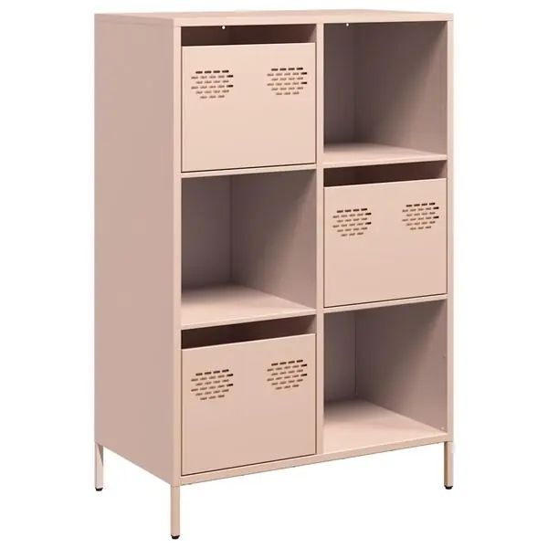 vidaXL Högskåp rosa 68x39x103,5 cm stål Kundfavorit