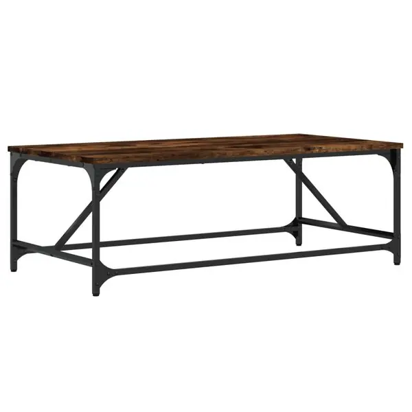Rea vidaXL Soffbord rökfärgad ek 100x50x35 cm konstruerat trä