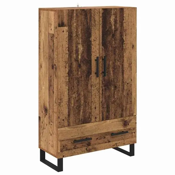 vidaXL Skåp med låda Gammalt trä 69,5 x 30 x 115 cm Konstruerat trä Fynd