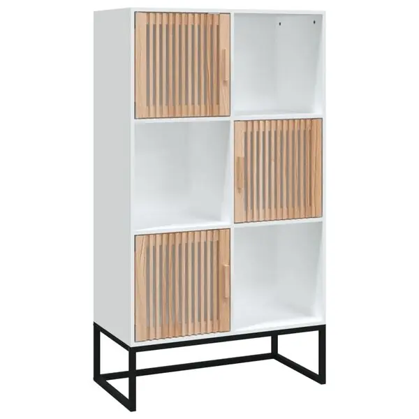 vidaXL Högskåp vit 70x35x125 cm konstruerat trä Rabatt