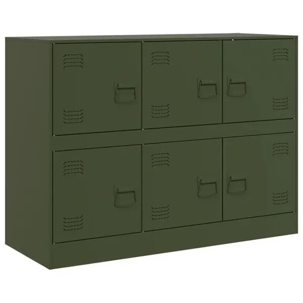 vidaXL Skänk olivgrön 99x39x73 cm stål Beställ nu