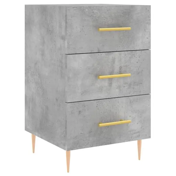 vidaXL Sängbord betonggrå 40x40x66 cm konstruerat trä Extra rabatt