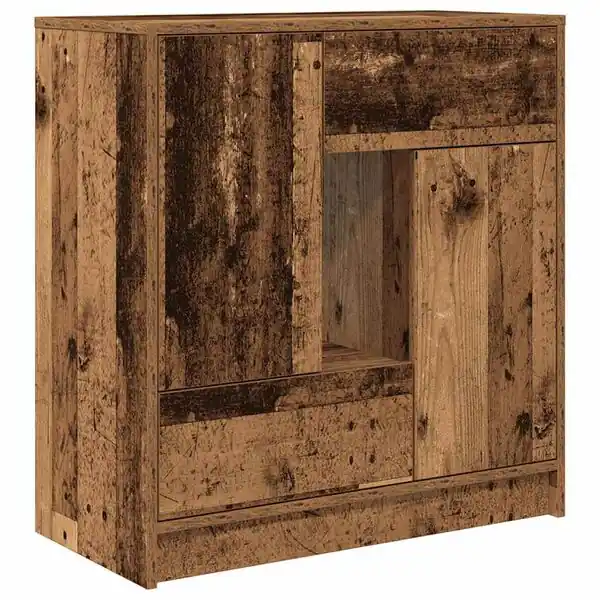 Nyhet vidaXL Skänk med lådor och dörrar gammalt trä 70,5x34x74,5 cm