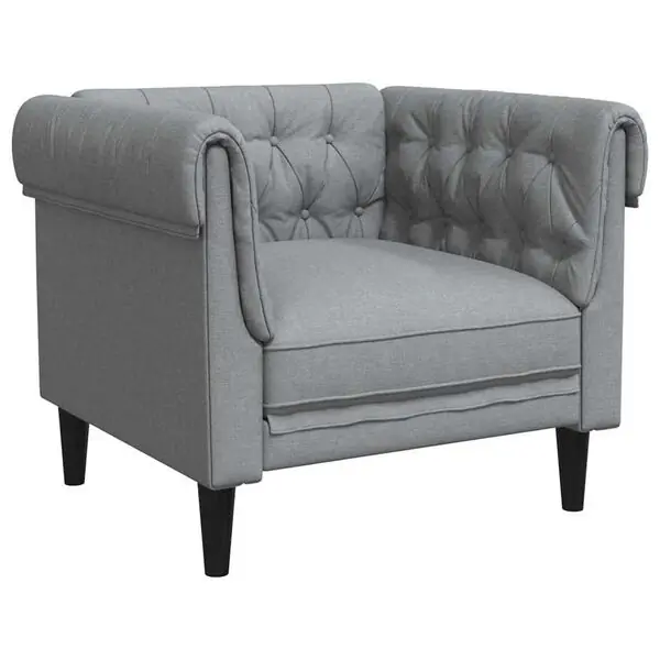 vidaXL Soffa Ljusgrå 78,5 x 74,5 x 74,5 cm Polyester Sista chansen