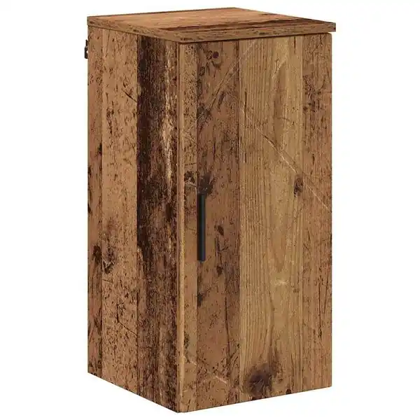 Snabb frakt vidaXL Badrumsskåp Väggmonterad med dörr Gammalt trä 30 x 31,5 x 61 cm