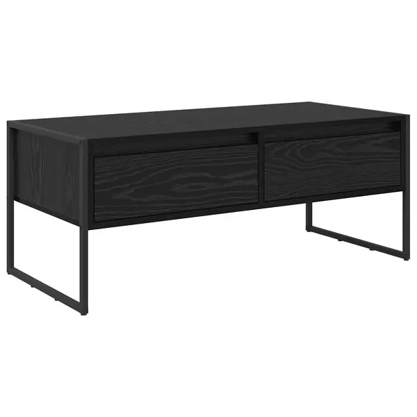 Fynd vidaXL Kaffeebord med låda Svart Ek 100 x 46 x 40 cm Konstruerat trä