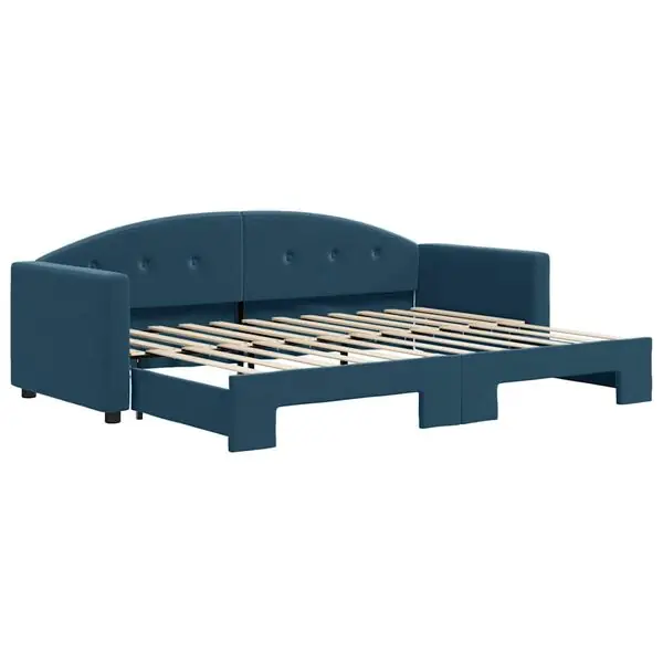 Extra rabatt vidaXL Dagbädd utdragbar blå 80x200 cm sammet