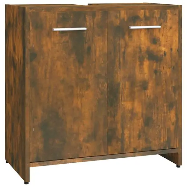 vidaXL Badrumsskåp rökfärgad ek 60x33x60 cm konstruerat trä Endast denna vecka
