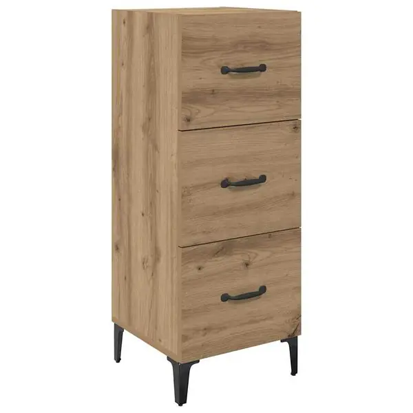 Bästa pris vidaXL Sideboard med låda Artisan Ek 34,5 x 34 x 90 cm Konstruerat trä