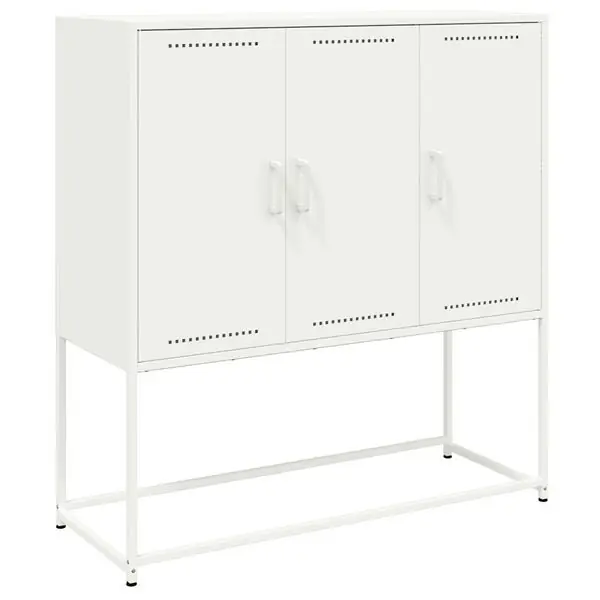 Köp nu vidaXL Högskåp vit 100,5x39x107 cm stål