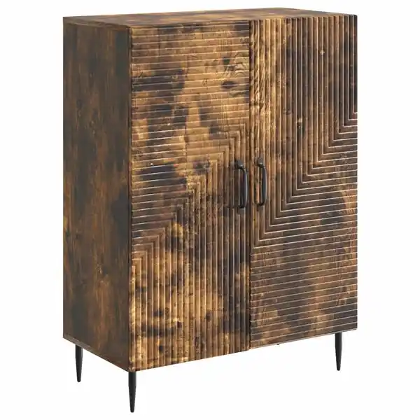 Billig vidaXL Sideboard Rökt ek 66 x 34,5 x 89,5 cm Konstruerat trä