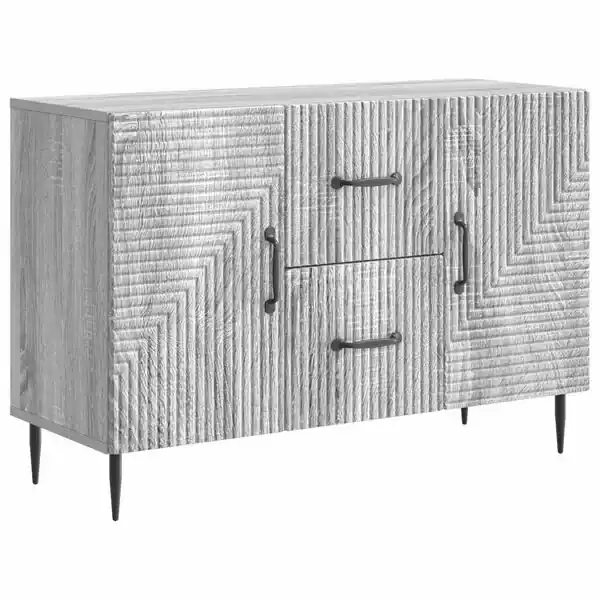 vidaXL Sideboard Grå sonoma-ek 89 x 34,5 x 60 cm Konstruerat trä Reapris