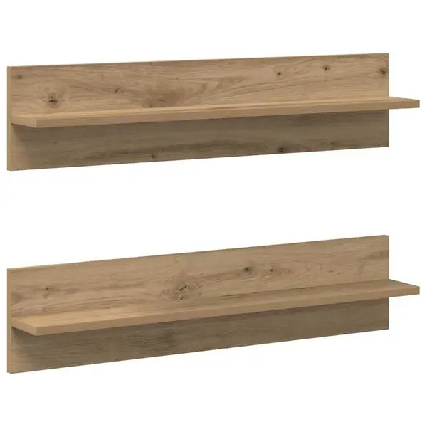 Bästa pris vidaXL Vägg hylla 2 pcs Artisan Ek 80 x 11,5 x 18 cm Konstruerat trä
