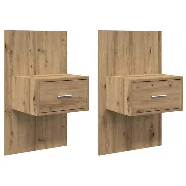 Populär vidaXL Nattduksbord 2 pcs Artisan Ek 50 x 32,5 x 80cm Konstruerat trä
