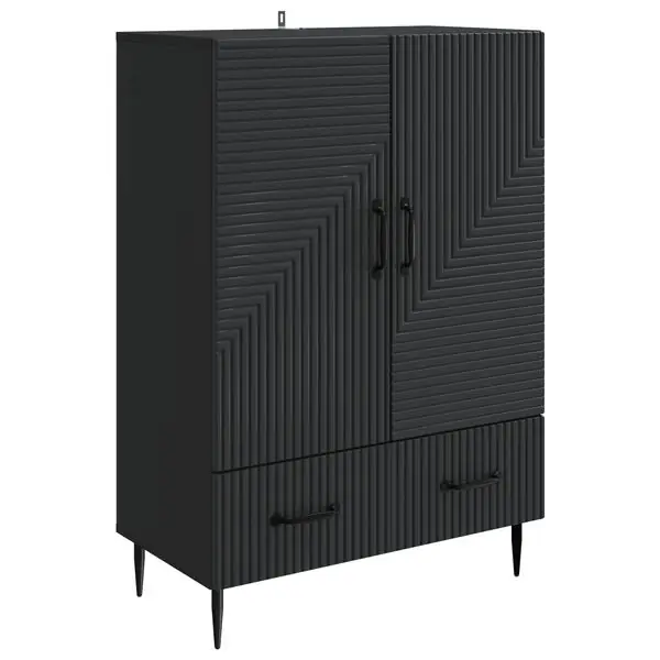vidaXL Sideboard med låda Svart 66 x 34,5 x 95 cm Konstruerat trä Lågt pris