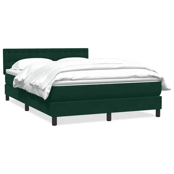 Begränsad tid vidaXL Ramsäng med madrass mörkgrön 160x210 cm sammet