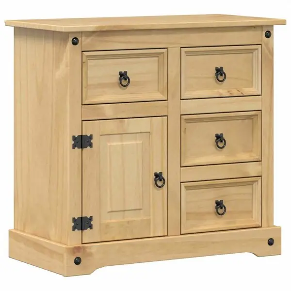 vidaXL Skänk Corona 87x40x76 cm massiv furu Snabb leverans