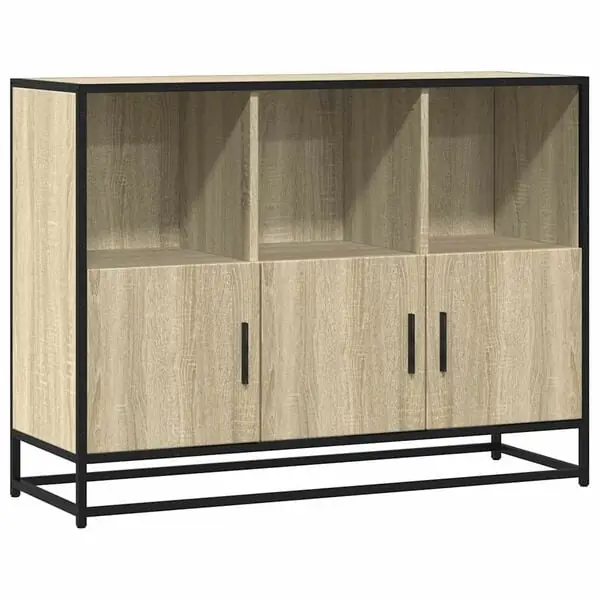 vidaXL Skänk sonoma-ek 100x35x76 cm konstruerat trä Rea