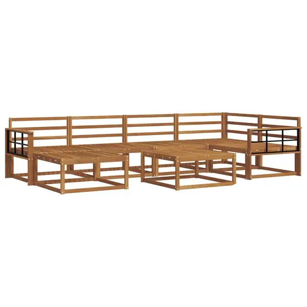Rabatter vidaXL Utomhussoffset 7 pcs Naturfärg Massivt Akaciaträ