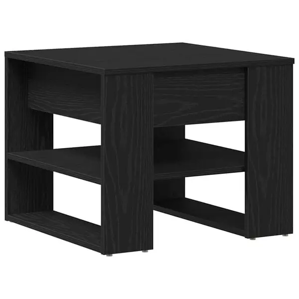 I lager vidaXL Kaffeebord Svart Ek 55,5 x 55 x 45 cm Konstruerat trä