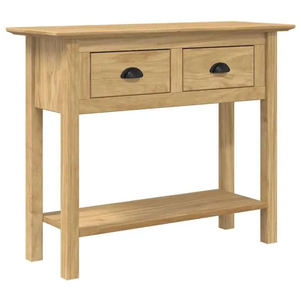 Kampanj vidaXL Konsolbord BODO Honung brun 91 x 34.7 x 74 cm Konstruerat trä