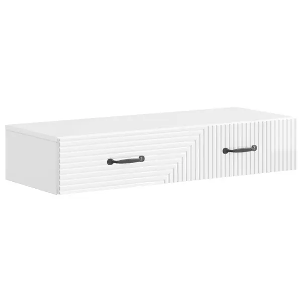 Rea vidaXL Väggmonterad sidobord Vit högglans 87,5 x 34,5 x 17 cm