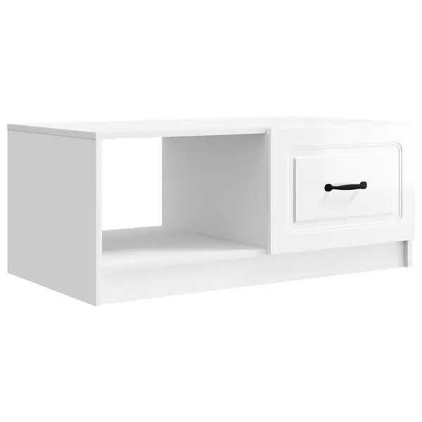 vidaXL Kaffeebord Vit högglans 90 x 50 x 37 cm Konstruerat trä Populärt val