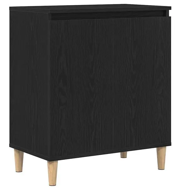 vidaXL Sideboard Svart Ek 60 x 35 x 70 cm Konstruerat trä Rabatter