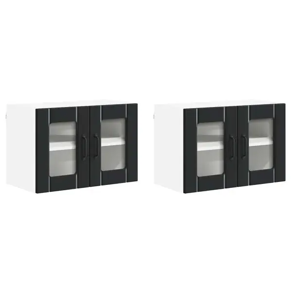 vidaXL Diskmaskin panel Lucca 2 pcs Svart 60 x 31 x 40 cm Sänkt pris