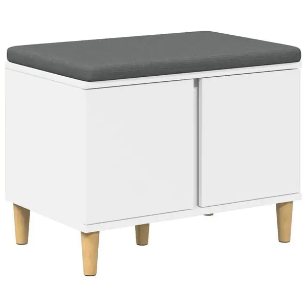 vidaXL Hallbänk Grå Sonoma 60 x 38 x 46 cm Konstruerat Trä och Tyg Erbjudandepris