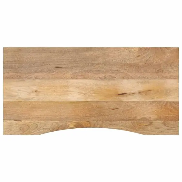 vidaXL Skrivbordsskiva med kurva 110x50x2,5 cm massivt grovt mangoträ Rabatter