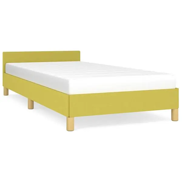 Trygg betalning vidaXL Sängram utan madrass grön 100x200 cm tyg