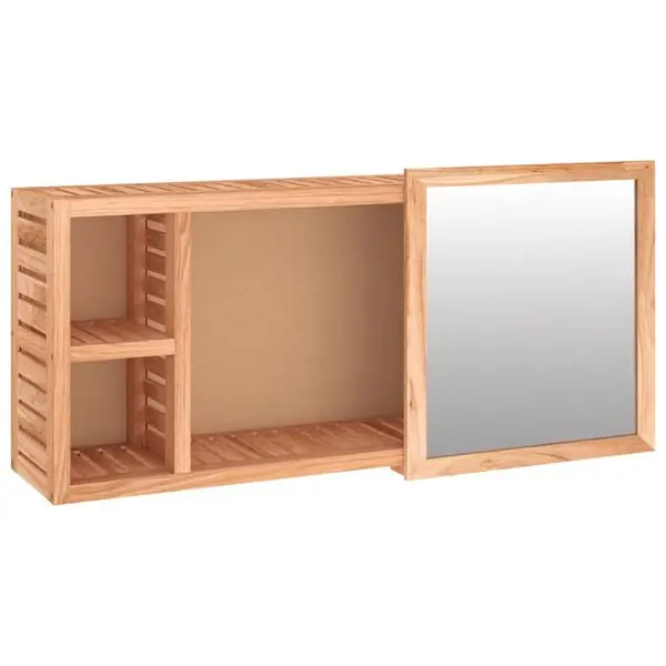 vidaXL Spegelskåp 80x17x34 cm massivt valnötsträ Populärt val