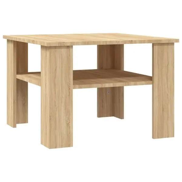 vidaXL Soffbord sonoma-ek 60x60x42 cm konstruerat trä Reapris