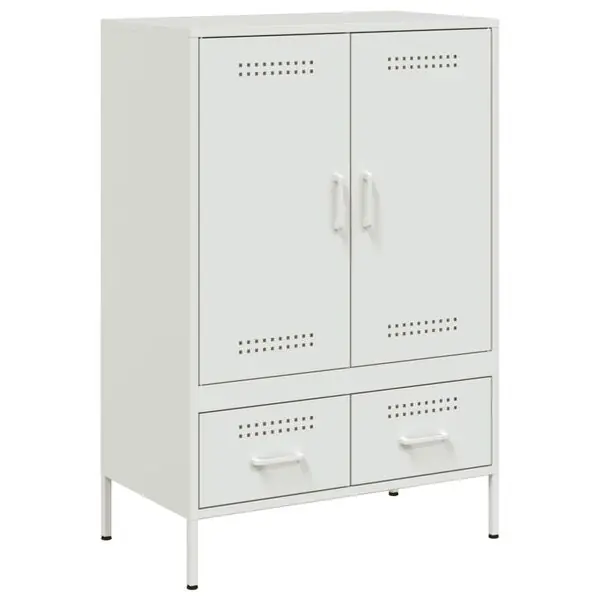 vidaXL Högskåp vit 68x39x101,5 cm stål Säker betalning